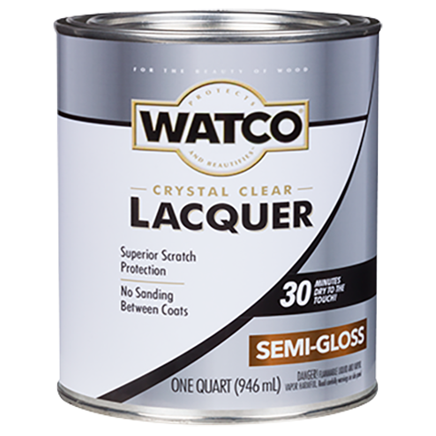 WATCO Lacquer Clear Wood Finish Quart Semi-Gloss
