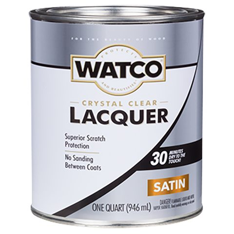 WATCO Lacquer Clear Wood Finish Quart Satin