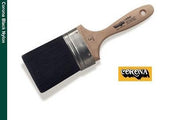 The image shows the Corona Linden Black Nylon Paint Brush 6770. It is a high-quality brush with a black nylon filament and a hand-formed chisel shape. 