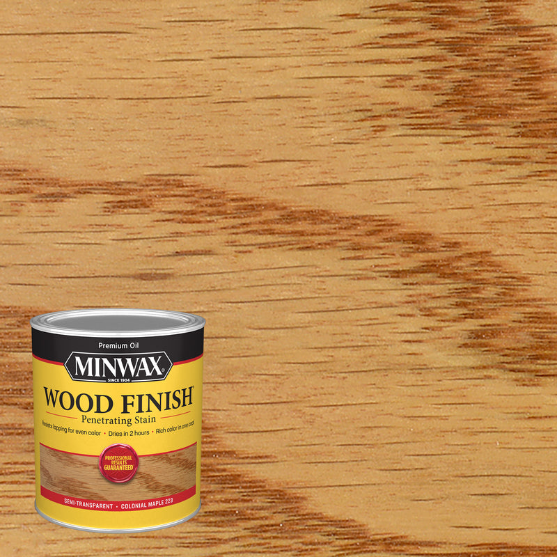 Minwax Wood Finish Oil-Based Stain Quart Colonial Maple