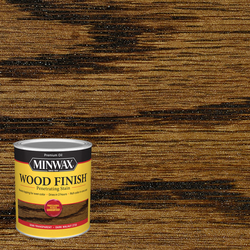 Minwax Wood Finish Oil-Based Stain Quart Dark Walnut