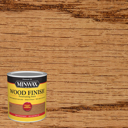 Minwax Wood Finish Oil-Based Stain Quart Red Chestnut