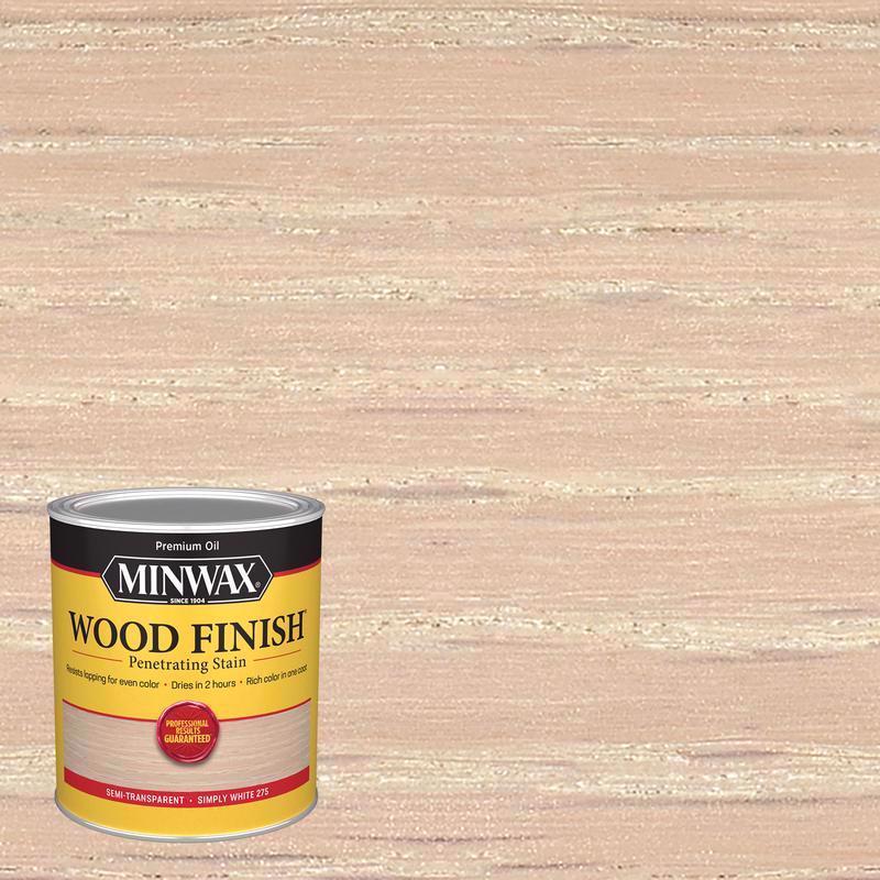 Minwax Wood Finish Oil-Based Stain Quart Simply White