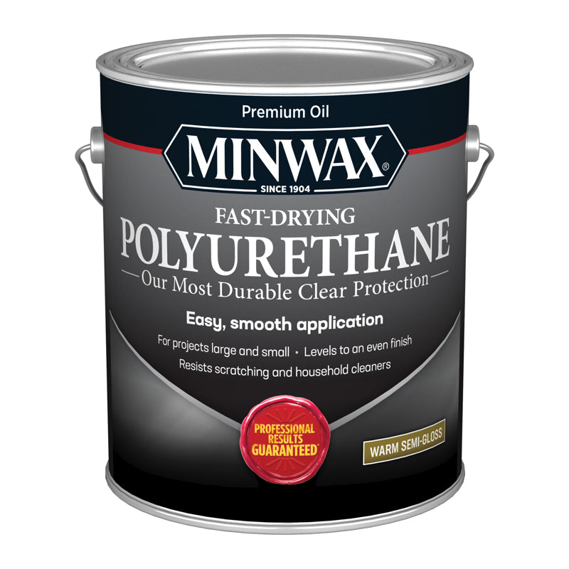 Minwax Oil-Based Clear Protective Finishes Fast Drying Polyurethane Gallon Warm Semi-Gloss