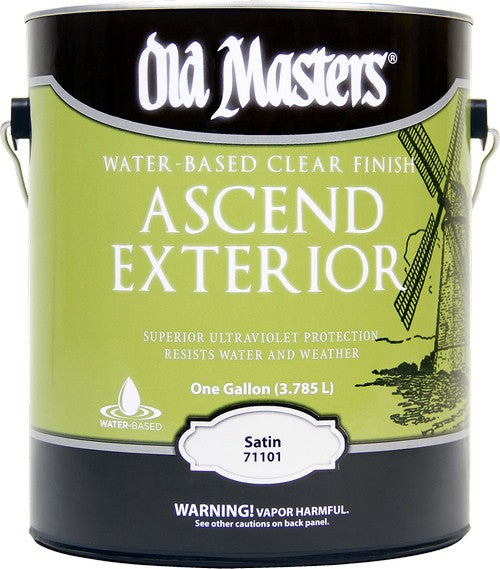 Old Masters Ascend Exterior Water-Based Clear Finish Satin Gallon