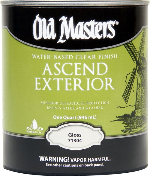 Old Masters Ascend Exterior Water-Based Clear Finish Gloss Quart