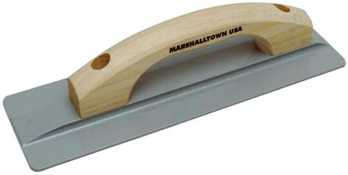 Marshalltown "The Hog" Magnesium Hand Float with Round Wood Handle
