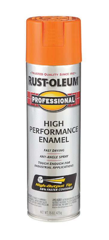 Rust-Oleum Professional High Performance Enamel Spray Paint Safety Orange