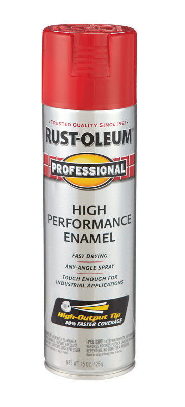 Rust-Oleum Professional High Performance Enamel Spray Paint Safety Red