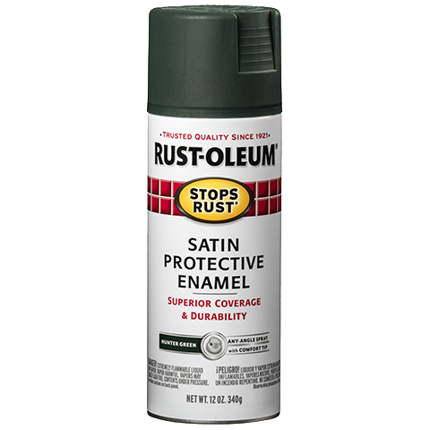 Rust-Oleum Stops Rust Satin Enamel Spray Paint Hunter Green