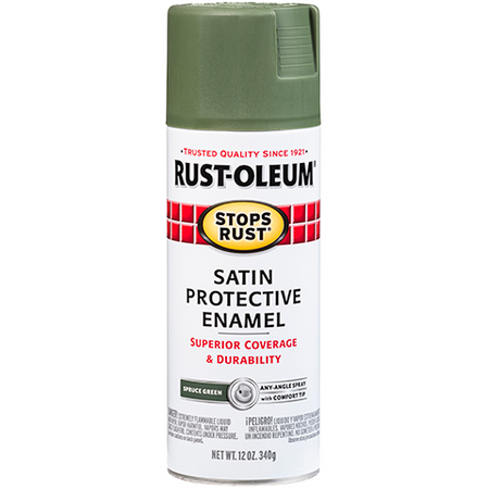 Rust-Oleum Stops Rust Satin Enamel Spray Paint Spruce Green