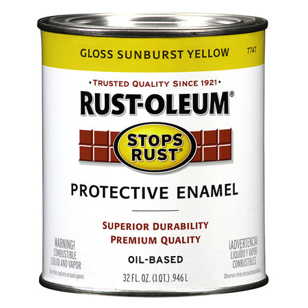 Rust-Oleum Stops Rust Quart Sunburst Yellow