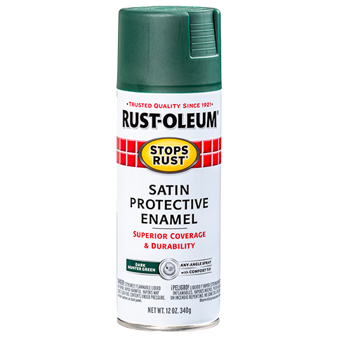 Rust-Oleum Stops Rust Satin Enamel Spray Paint Dark Hunter Green