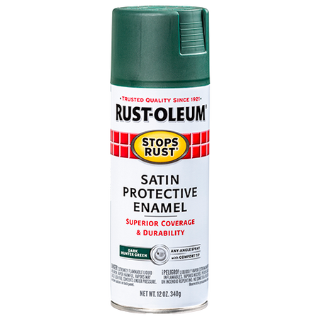 Rust-Oleum Stops Rust Satin Enamel Spray Paint Dark Hunter Green