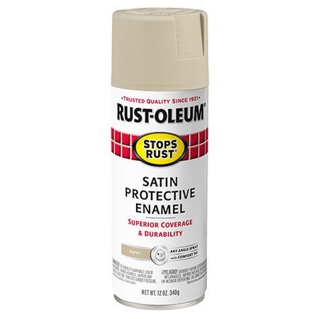 Rust-Oleum Stops Rust Satin Enamel Spray Paint Putty