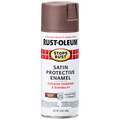 Rust-Oleum Stops Rust Satin Enamel Spray Paint Chestnut Brown