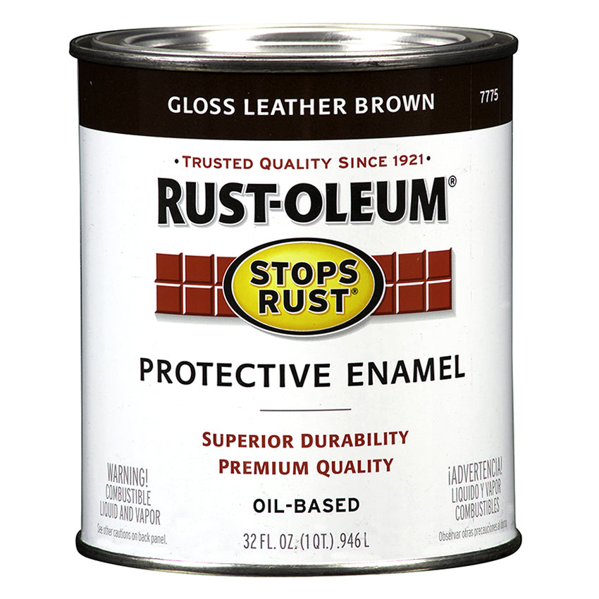 Rust-Oleum Stops Rust Quart Leather Brown