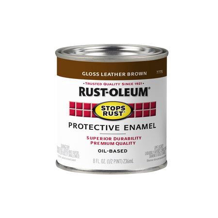 Rust-Oleum Stops Rust 1/2 Pint Leather Brown