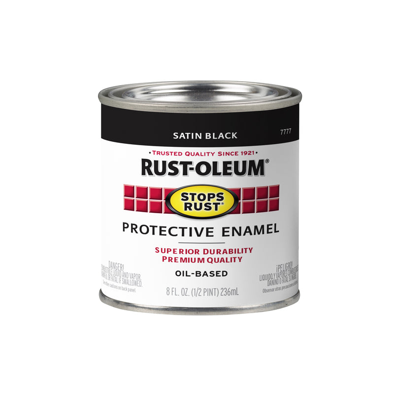 Rust-Oleum Stops Rust 1/2 Pint Satin Black