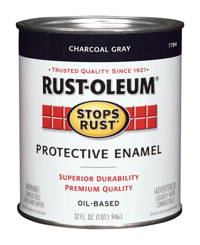 Rust-Oleum Stops Rust Quart Charcoal Gray