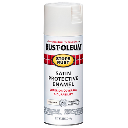 Rust-Oleum Stops Rust Satin Enamel Spray Paint Shell White