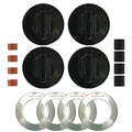 Range Kleen Universal 4-Pack Black Replacement Knob Kit Gas Stove/Range 8214