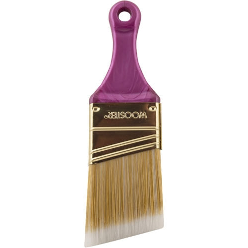 Wooster Renew 2 Inch Shortcut Brush 8820 highlighting the synthetic bristles and brass plated steel ferrule.