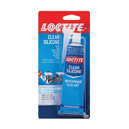 Loctite Clear Silicone Waterproof Sealant 2.7 Oz 908570