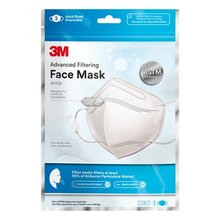 3M Advanced Filtering Face Mask AFFM White 3-Pack