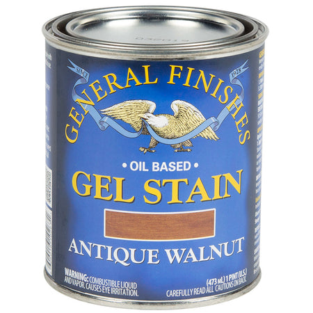 General Finishes Oil Based Gel Stain PINT Antique Walnut