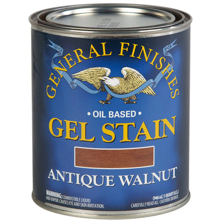 General Finishes Oil Based Gel Stain QUART Antique Walnut