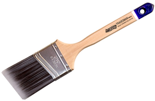 ArroWorthy Tradesman Blended Polyester Angle Sash Paint Brush 6022 featuring 100% solid round tapered polyester filaments.