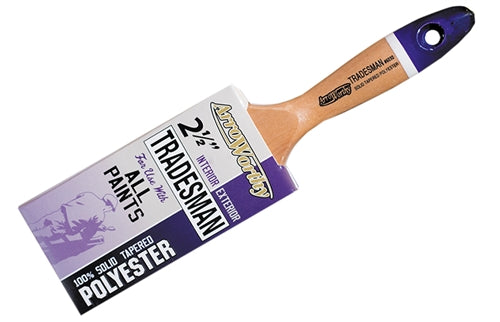 ArroWorthy Tradesman Blended Polyester Varnish Paint Brush 6030 featuring 100% solid tapered polyester filament.