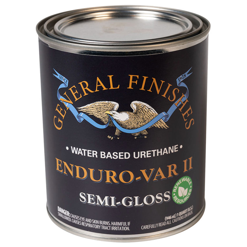 General Finishes Enduro-Var II Water-Based Polyurethane Semi-Gloss Quart