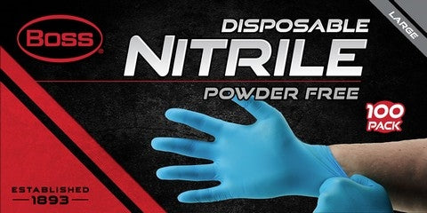 Boss Blue Nitrile Disposable Gloves – - Main Image