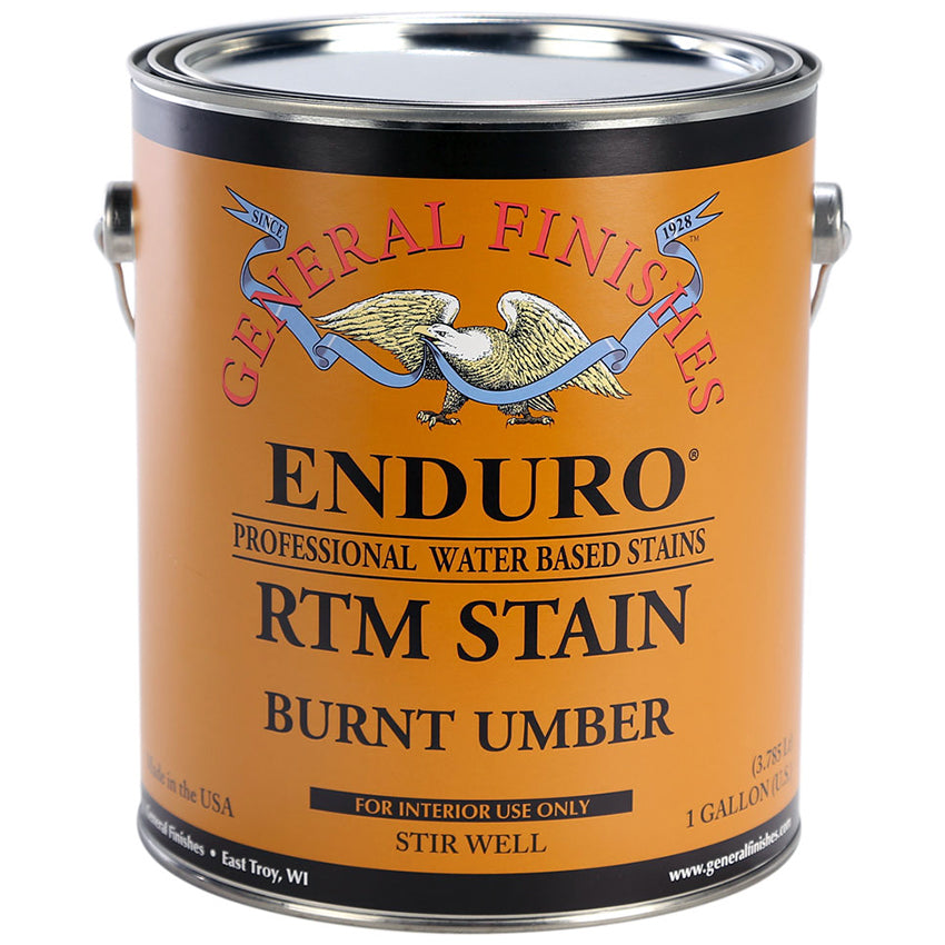 General Finishes Enduro RTM Water Based Stain Burnt Umber Gallon