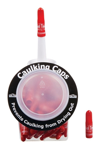 Tool Time Red Industrial Vinyl Reusable Caulking Caps 75 Pack CC001