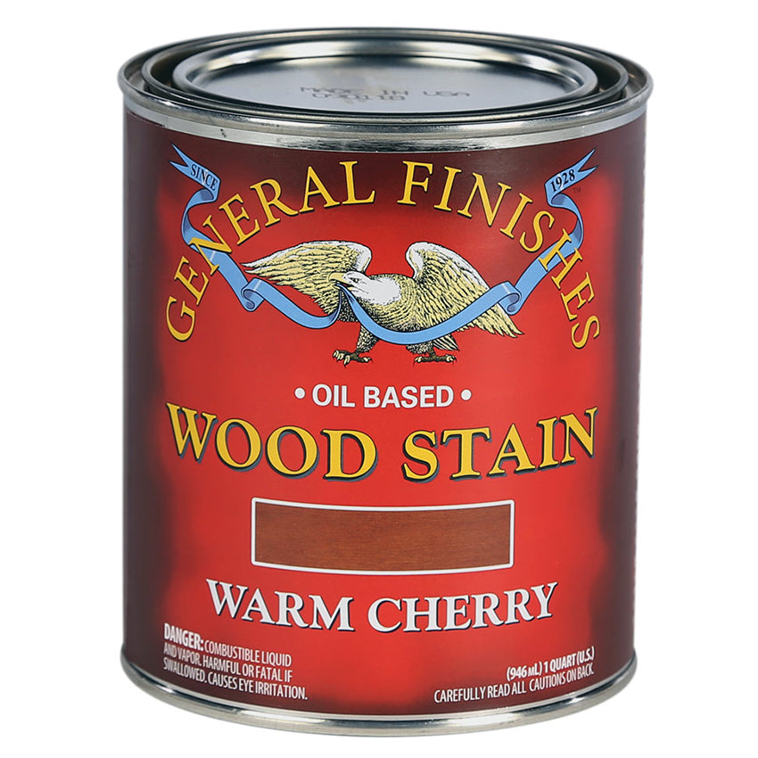 General Finishes Oil Based Penetrating Wood Stain QUART Warm Cherry