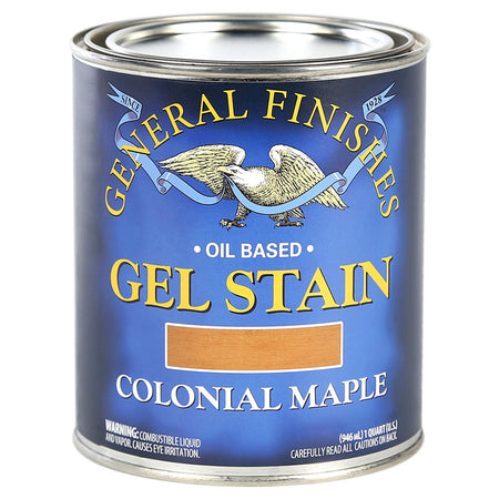 General Finishes Oil Based Gel Stain QUART Colonial Maple