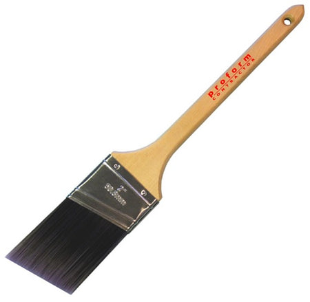 A close-up image of a Proform Contractor Angle Sash Paint Brush, showcasing its premium bristles and sturdy construction.