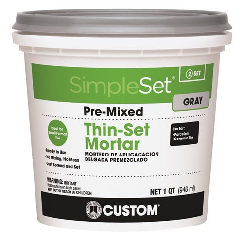 Custom Building Products SimpleSet Gray Thin-Set Mortar Quart CTTSGQT