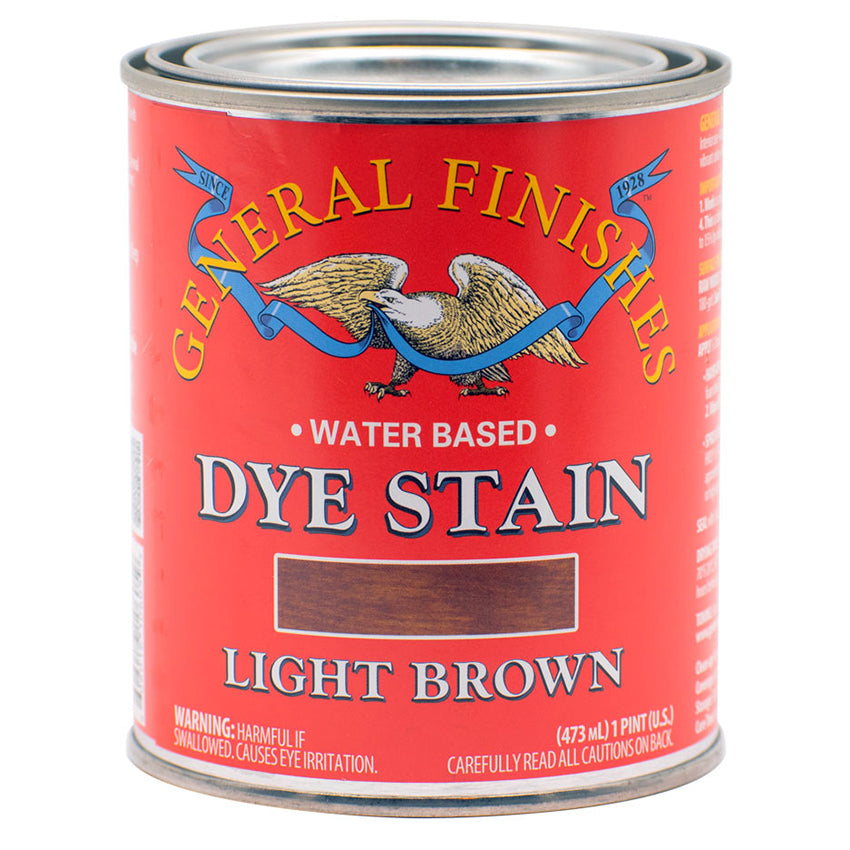 General Finishes Water Based Dye Stain Light Brown