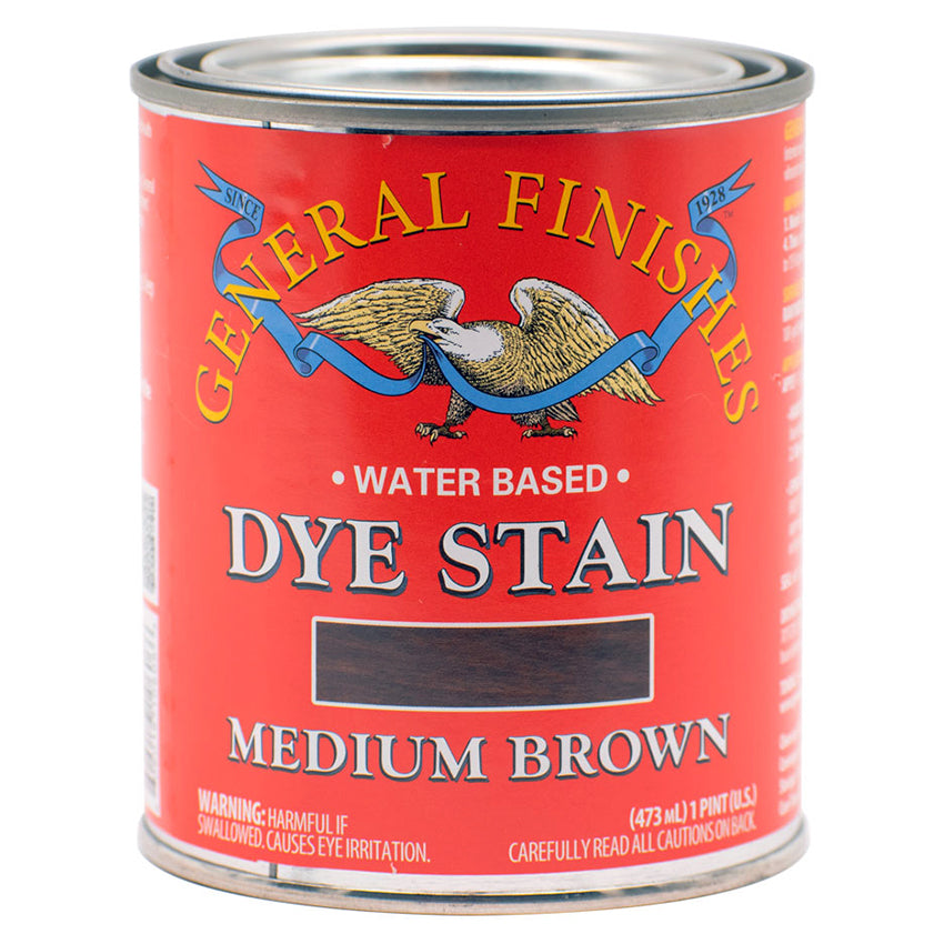 General Finishes Water Based Dye Stain Medium Brown