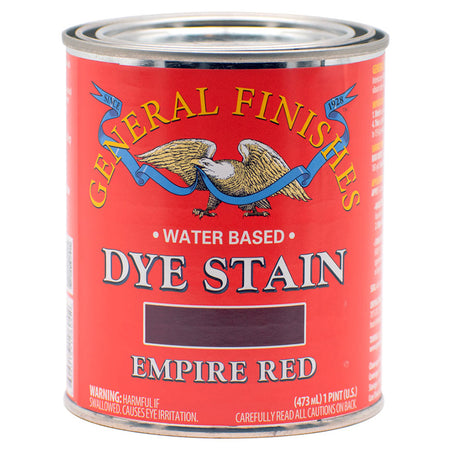 General Finishes Water Based Dye Stain Empire Red
