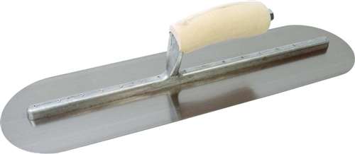 QLT by Marshalltown Fully Rounded Finishing Trowel with Wood Handle