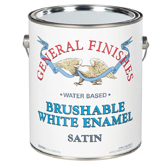 General Finishes Brushable White Enamel Water-Based Coating Satin Gallon