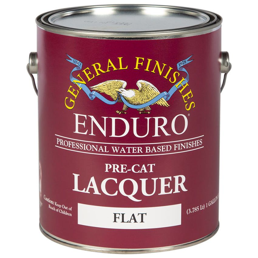 General Finishes Clear Enduro Pre-Cat Lacquer Water-Based Topcoat Gallon Flat
