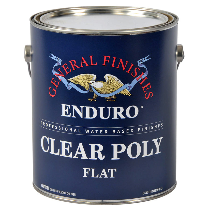 General Finishes Enduro Clear Poly Water-Based Topcoat Gallon Flat Gallon