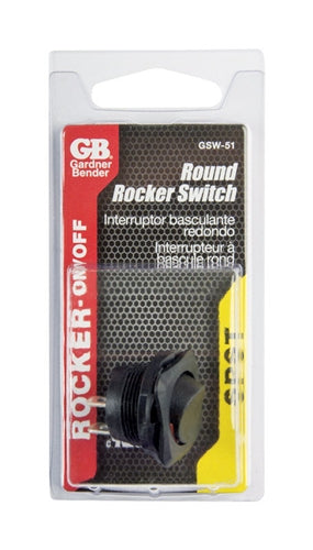 Gardner Bender SPST On-Off Round Hole Rocker Switch GSW-51