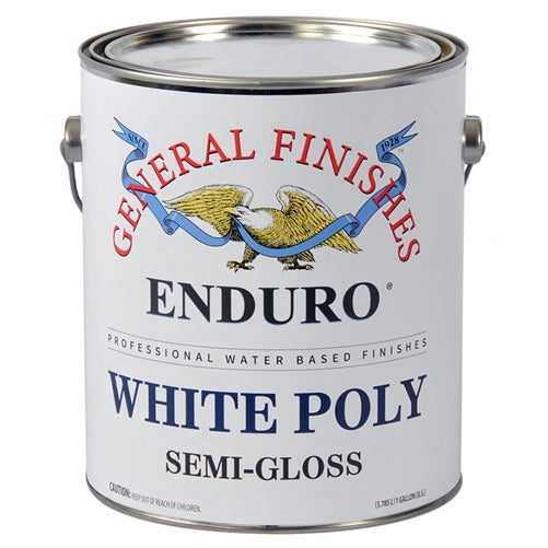 General Finishes Enduro White Poly Water-Based Topcoat Gallon Semi-Gloss